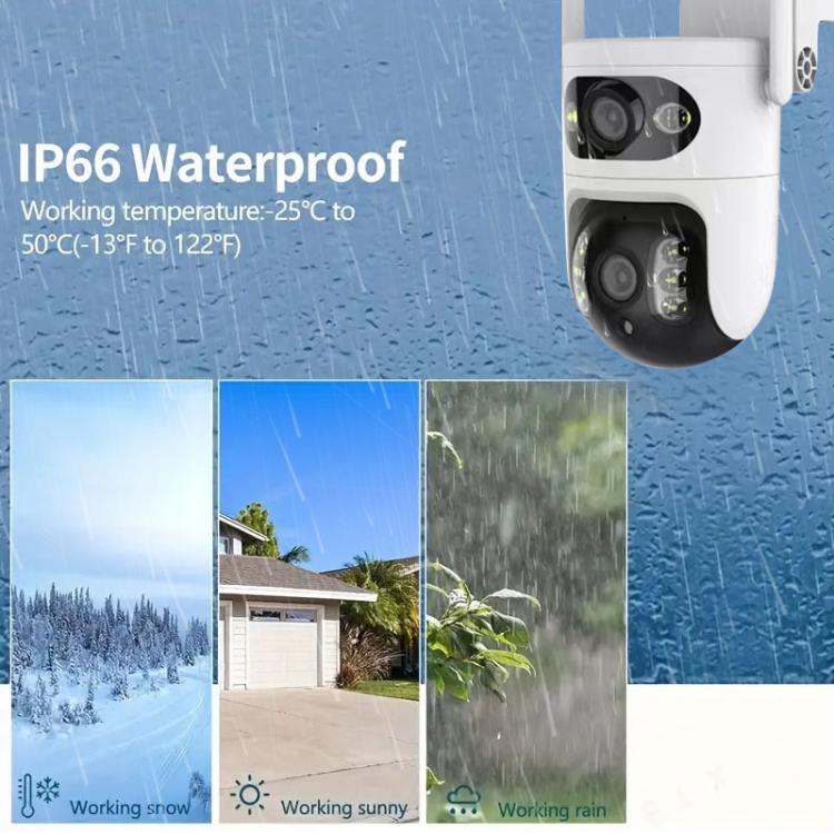 V380 2MP HD Smart Gun Ball Linkage WiFi Surveillance Camera, EU Plug, US Plug