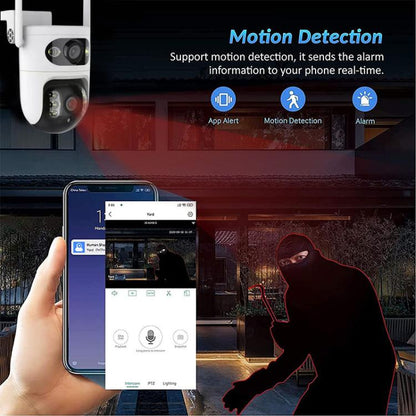 V380 2MP HD Smart Gun Ball Linkage WiFi Surveillance Camera, EU Plug, US Plug