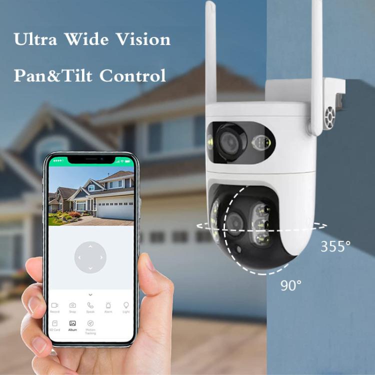 V380 2MP HD Smart Gun Ball Linkage WiFi Surveillance Camera, EU Plug, US Plug