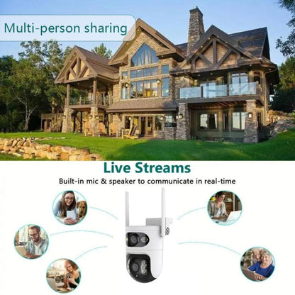 V380 2MP HD Smart Gun Ball Linkage WiFi Surveillance Camera, EU Plug, US Plug