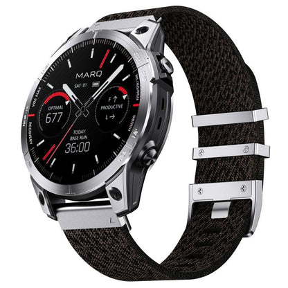 Quick Release Watch Connector Striped Nylon Watch Band, For Garmin 22mm