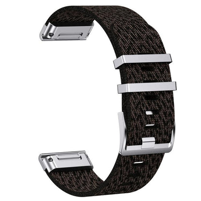 Quick Release Watch Connector Striped Nylon Watch Band, For Garmin 22mm