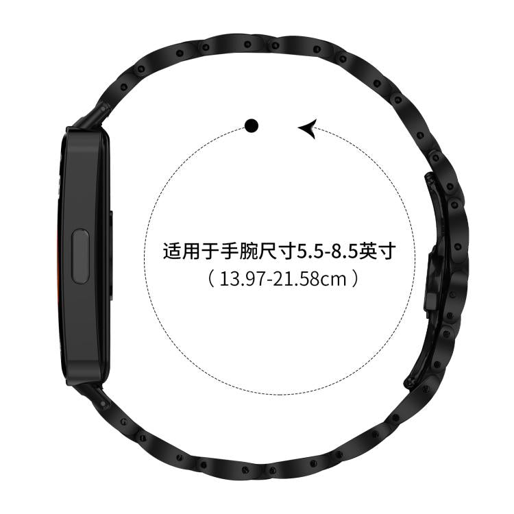 Slim Butterfly Buckle Metal Stainless Steel Watch Band, For Huawei Band 11 / Band 11 Pro