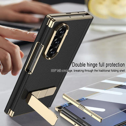GKK Magnetic Folding Phantom Leather Single-Line Rotating Holder Phone Case, For Samsung Galaxy Z TriFold