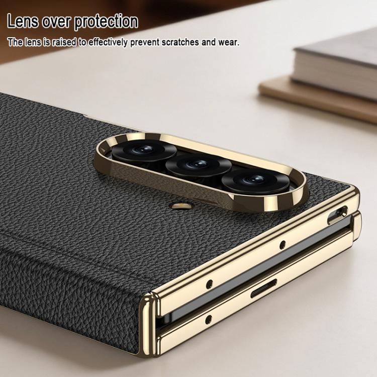 GKK Magnetic Folding Phantom Leather Single-Line Rotating Holder Phone Case, For Samsung Galaxy Z TriFold