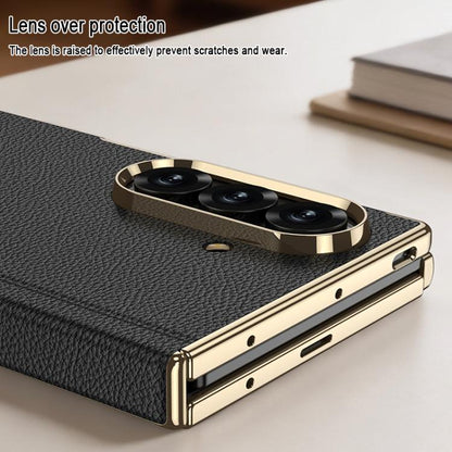 GKK Magnetic Folding Phantom Leather Single-Line Rotating Holder Phone Case, For Samsung Galaxy Z TriFold