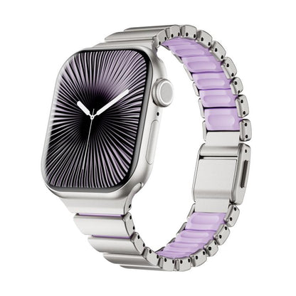 One-bead Waist Stainless Steel Norman Buckle Magnetic Watch Band, For Apple Watch 46mm / 49mm / 45mm / 44mm, For Apple Watch 42mm / 41mm / 40mm / 38mm