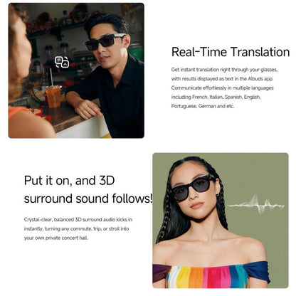 MT5 Ultra Smart AI Glasses with 8MP HD Camera, Video Recording WiFi Transmission Al Smart Voice Assistant, Sunglasses, Anti Blue Light Lens