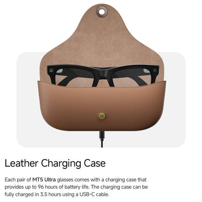 MT5 Ultra Smart AI Glasses with 8MP HD Camera, Video Recording WiFi Transmission Al Smart Voice Assistant, Sunglasses, Anti Blue Light Lens
