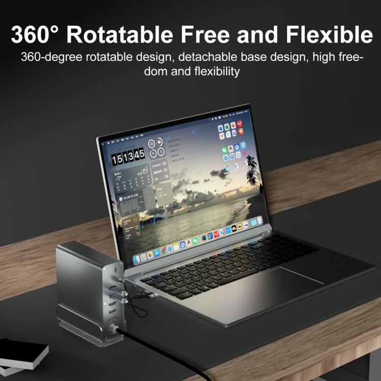 2519 15 in 1 Gigabit Ethernet Port MST Dual HD DisplayPort Desktop Vertical Type-C HUB Docking Station