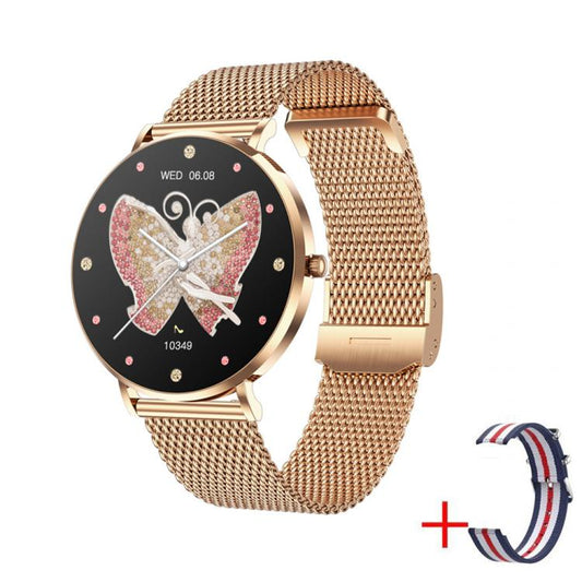 T8 Montre intelligente Bluetooth 1,3 pouce avec surveillance de la fréquence cardiaque / pression artérielle / oxygène sanguin, double bracelet, bracelet unique