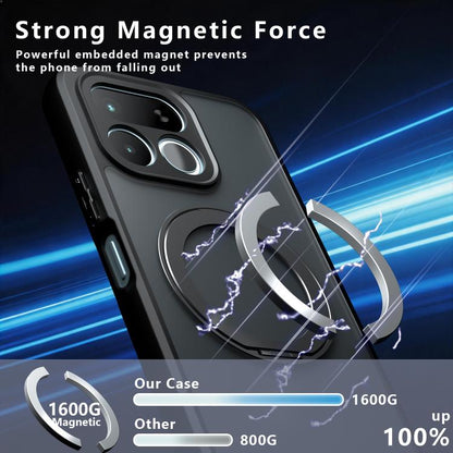 Armor Magnetic Holder PC Hybrid TPU Phone Case, For Realme 16T 5G, For Realme 16 Pro+, For Realme GT 8 Pro Global