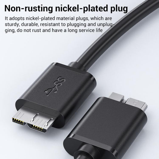 WG137 Câble de données USB 3.0 mâle vers Micro-B mâle pour boîtier de disque dur externe, 0,3 m, 0,5 m, 1 m, 1,5 m, 2 m