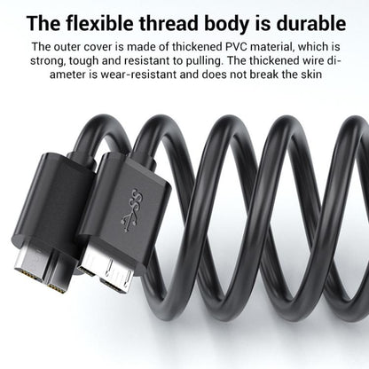 WG137 USB 3.0 Male to Micro-B Male External Hard Drive Enclosure Data Cable, 0.3m, 0.5m, 1m, 1.5m, 2m