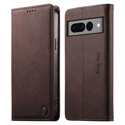 Dierfeng Metal Snap Magnetic RFID Vegan Leather Phone Case, For Google Pixel 11 Pro XL, For Google Pixel 11 / Pixel 11 Pro, For Google Pixel 10a, For Google Pixel 10 Pro XL / 9 Pro XL, For Google Pixel 10 / 10 Pro / 9 / 9 Pro, For Google Pixel 9a      ...