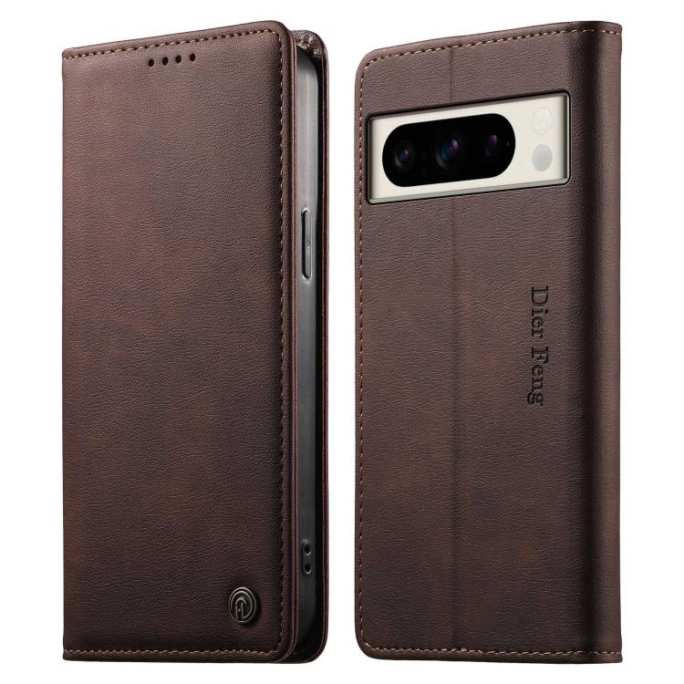 Dierfeng Metal Snap Magnetic RFID Vegan Leather Phone Case, For Google Pixel 11 Pro XL, For Google Pixel 11 / Pixel 11 Pro, For Google Pixel 10a, For Google Pixel 10 Pro XL / 9 Pro XL, For Google Pixel 10 / 10 Pro / 9 / 9 Pro, For Google Pixel 9a      ...