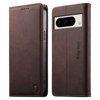 Dierfeng Metal Snap Magnetic RFID Vegan Leather Phone Case, For Google Pixel 11 Pro XL, For Google Pixel 11 / Pixel 11 Pro, For Google Pixel 10a, For Google Pixel 10 Pro XL / 9 Pro XL, For Google Pixel 10 / 10 Pro / 9 / 9 Pro, For Google Pixel 9a      ...