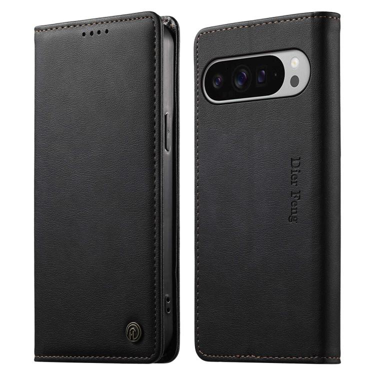 Dierfeng Metal Snap Magnetic RFID Vegan Leather Phone Case, For Google Pixel 11 Pro XL, For Google Pixel 11 / Pixel 11 Pro, For Google Pixel 10a, For Google Pixel 10 Pro XL / 9 Pro XL, For Google Pixel 10 / 10 Pro / 9 / 9 Pro, For Google Pixel 9a      ...