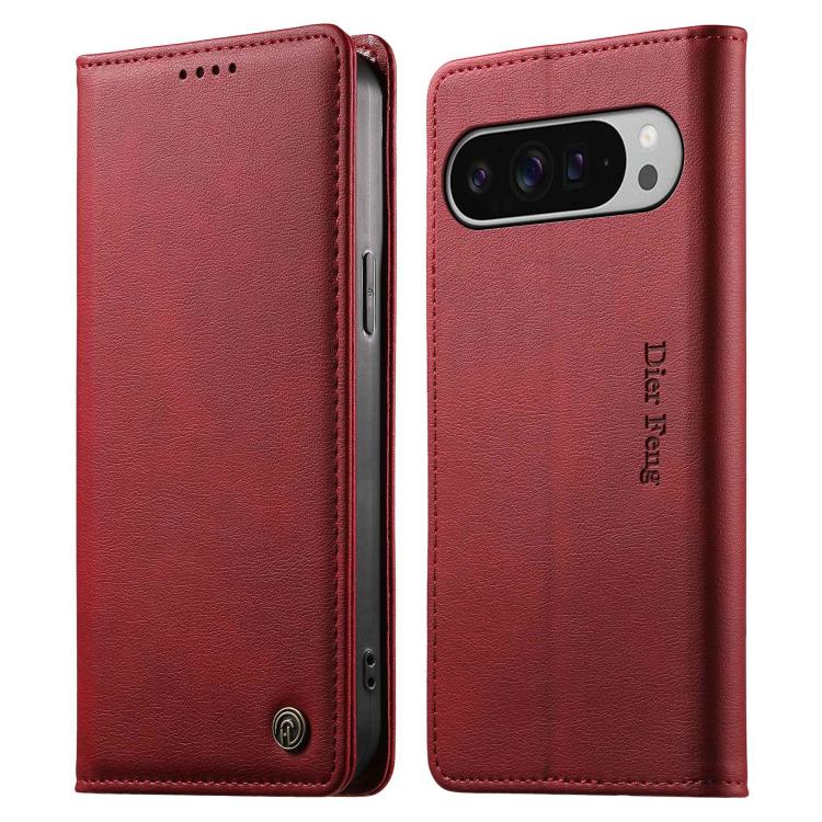 Dierfeng Metal Snap Magnetic RFID Vegan Leather Phone Case, For Google Pixel 11 Pro XL, For Google Pixel 11 / Pixel 11 Pro, For Google Pixel 10a, For Google Pixel 10 Pro XL / 9 Pro XL, For Google Pixel 10 / 10 Pro / 9 / 9 Pro, For Google Pixel 9a      ...