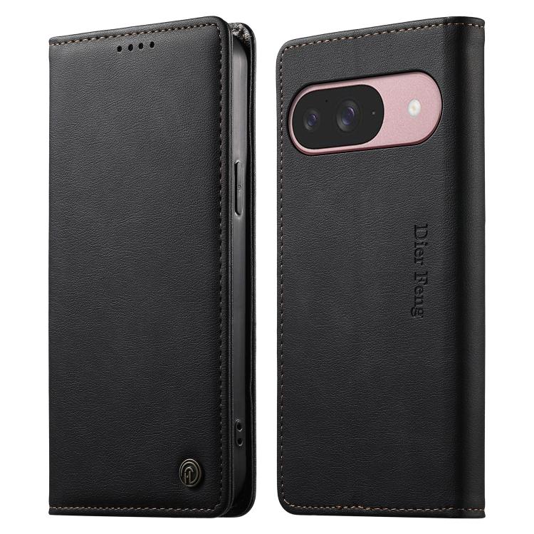 Dierfeng Metal Snap Magnetic RFID Vegan Leather Phone Case, For Google Pixel 11 Pro XL, For Google Pixel 11 / Pixel 11 Pro, For Google Pixel 10a, For Google Pixel 10 Pro XL / 9 Pro XL, For Google Pixel 10 / 10 Pro / 9 / 9 Pro, For Google Pixel 9a      ...