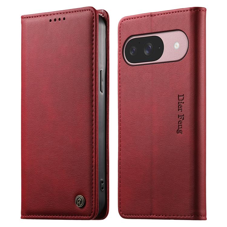 Dierfeng Metal Snap Magnetic RFID Vegan Leather Phone Case, For Google Pixel 11 Pro XL, For Google Pixel 11 / Pixel 11 Pro, For Google Pixel 10a, For Google Pixel 10 Pro XL / 9 Pro XL, For Google Pixel 10 / 10 Pro / 9 / 9 Pro, For Google Pixel 9a      ...