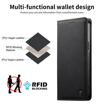 Dierfeng Metal Snap Magnetic RFID Vegan Leather Phone Case, For Google Pixel 11 Pro XL, For Google Pixel 11 / Pixel 11 Pro, For Google Pixel 10a, For Google Pixel 10 Pro XL / 9 Pro XL, For Google Pixel 10 / 10 Pro / 9 / 9 Pro, For Google Pixel 9a      ...