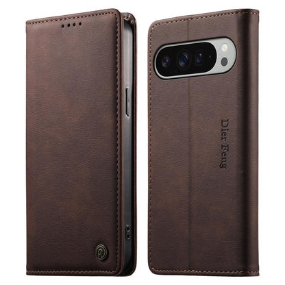 Dierfeng Metal Snap Magnetic RFID Vegan Leather Phone Case, For Google Pixel 11 Pro XL, For Google Pixel 11 / Pixel 11 Pro, For Google Pixel 10a, For Google Pixel 10 Pro XL / 9 Pro XL, For Google Pixel 10 / 10 Pro / 9 / 9 Pro, For Google Pixel 9a      ...