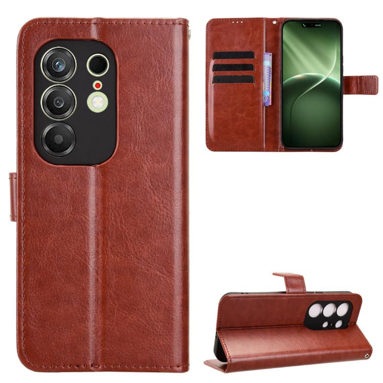 Retro Crazy Horse Texture Vegan Leather Phone Case, For Tecno Spark 50 5G, For Tecno Pova Curve 2 5G, For Tecno Spark 50 4G, For Tecno Camon 50 Pro 4G, For Tecno Camon 50 4G