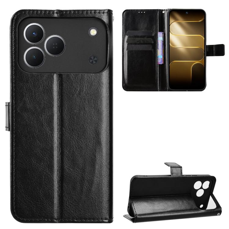 Retro Crazy Horse Texture Vegan Leather Phone Case, For Tecno Spark 50 5G, For Tecno Pova Curve 2 5G, For Tecno Spark 50 4G, For Tecno Camon 50 Pro 4G, For Tecno Camon 50 4G