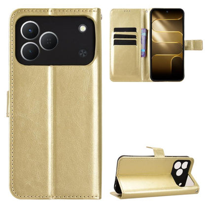 Retro Crazy Horse Texture Vegan Leather Phone Case, For Tecno Spark 50 5G, For Tecno Pova Curve 2 5G, For Tecno Spark 50 4G, For Tecno Camon 50 Pro 4G, For Tecno Camon 50 4G