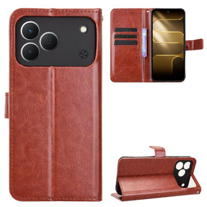 Retro Crazy Horse Texture Vegan Leather Phone Case, For Tecno Spark 50 5G, For Tecno Pova Curve 2 5G, For Tecno Spark 50 4G, For Tecno Camon 50 Pro 4G, For Tecno Camon 50 4G
