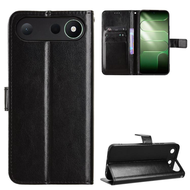 Retro Crazy Horse Texture Vegan Leather Phone Case, For Tecno Spark 50 5G, For Tecno Pova Curve 2 5G, For Tecno Spark 50 4G, For Tecno Camon 50 Pro 4G, For Tecno Camon 50 4G