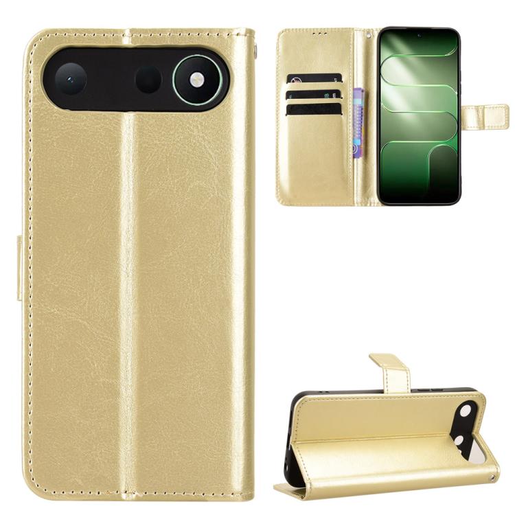 Retro Crazy Horse Texture Vegan Leather Phone Case, For Tecno Spark 50 5G, For Tecno Pova Curve 2 5G, For Tecno Spark 50 4G, For Tecno Camon 50 Pro 4G, For Tecno Camon 50 4G