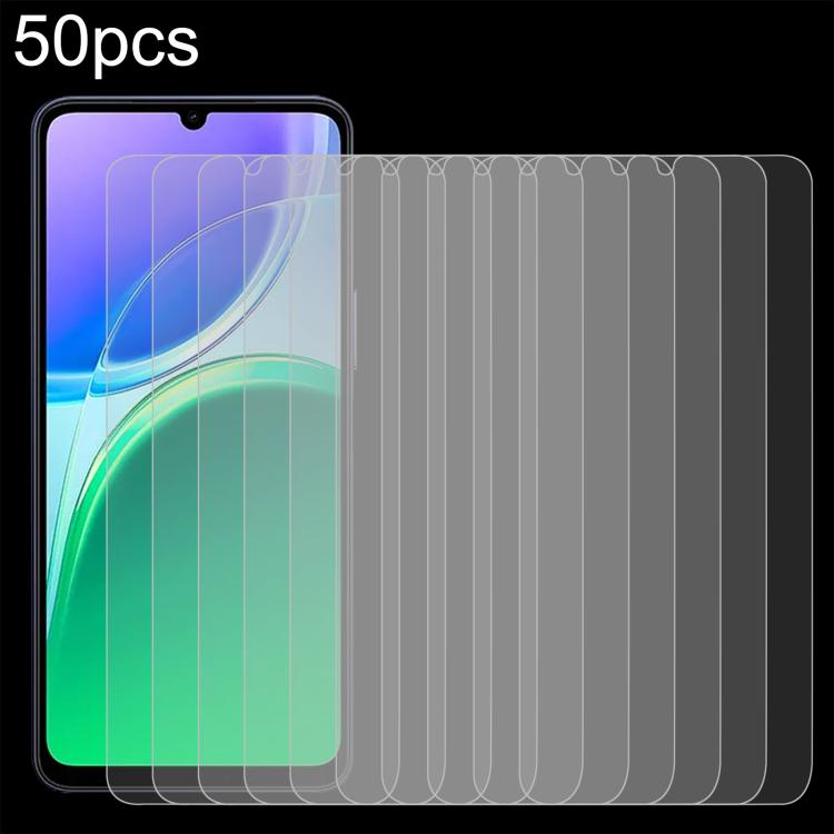 50pcs 0.26mm 9H 2.5D Tempered Glass Film, For vivo Y31s 5G 2026, For vivo Y6t 5G / Y6 5G, For vivo T5 4G, For vivo Y27 5G / 4G 2023, For vivo Y51 Pro 5G, For vivo iQOO Z11 5G, For vivo Y500s 5G, For vivo Y60m 5G