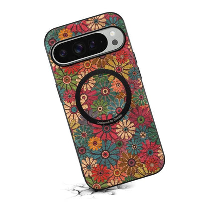 Denior A07 Flower Language Series Magnetic Vegan Leather Phone Case, For Google Pixel 10 Pro XL