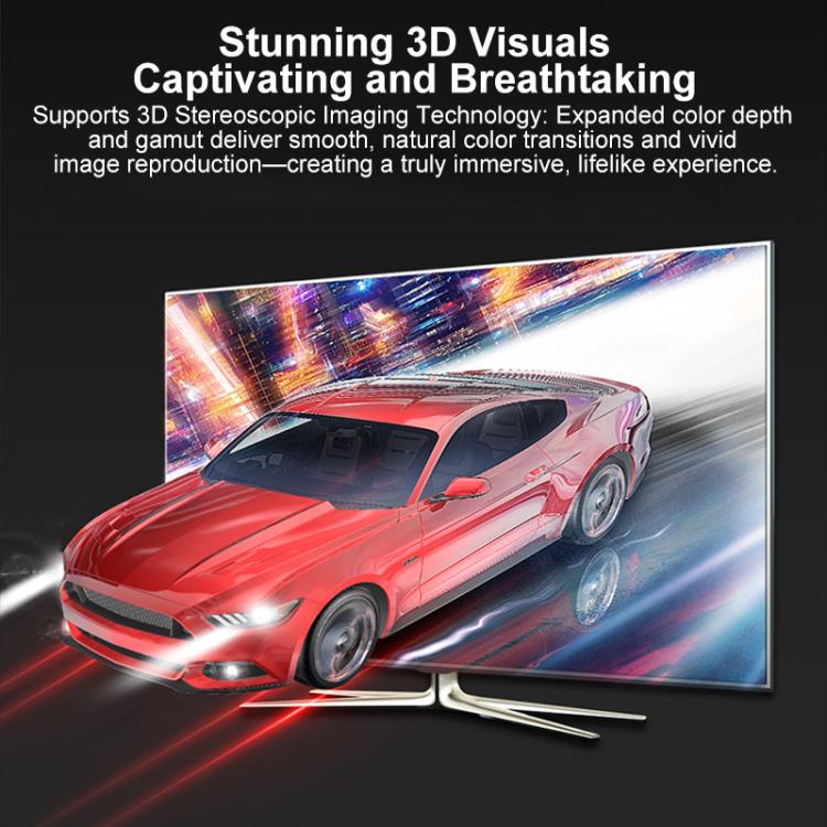 HDMI 2.1 High-Speed 8K Ultra HD Braided Gold-Plated Connection HDTV Video Cable, 0.5m, 1m, 1.5m, 1.8m, 2m, 3m, 5m