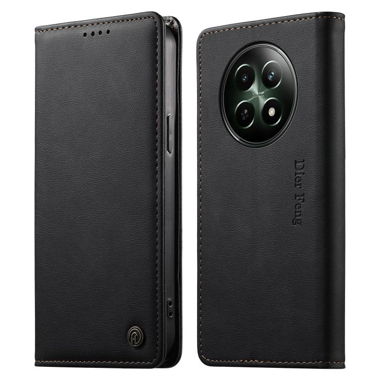 Dierfeng Metal Snap Magnetic RFID Vegan Leather Phone Case, For Realme 13 Pro / Realme 13 Pro+, For Realme 12 5G / 12x / C65 5G, For Realme GT 6, For Realme C67 4G / Realme 12 Lite, For Realme 12 Pro / 12 Pro+, For Realme C53 / Narzo N53               ...