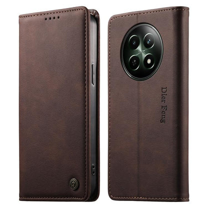 Dierfeng Metal Snap Magnetic RFID Vegan Leather Phone Case, For Realme 13 Pro / Realme 13 Pro+, For Realme 12 5G / 12x / C65 5G, For Realme GT 6, For Realme C67 4G / Realme 12 Lite, For Realme 12 Pro / 12 Pro+, For Realme C53 / Narzo N53               ...