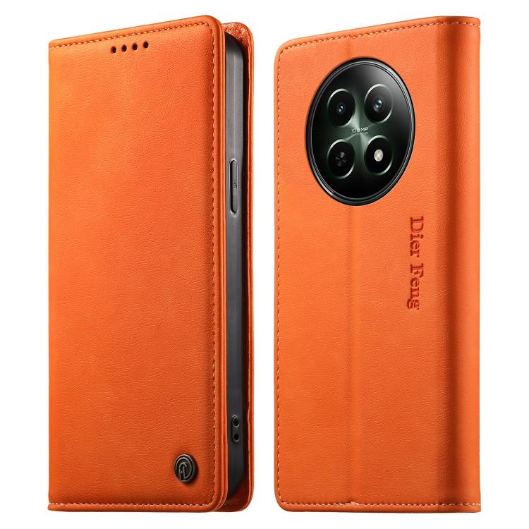 Dierfeng Metal Snap Magnetic RFID Vegan Leather Phone Case, For Realme 13 Pro / Realme 13 Pro+, For Realme 12 5G / 12x / C65 5G, For Realme GT 6, For Realme C67 4G / Realme 12 Lite, For Realme 12 Pro / 12 Pro+, For Realme C53 / Narzo N53               ...