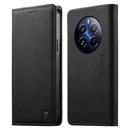 Dierfeng Metal Snap Magnetic RFID Vegan Leather Phone Case, For Realme 13 Pro / Realme 13 Pro+, For Realme 12 5G / 12x / C65 5G, For Realme GT 6, For Realme C67 4G / Realme 12 Lite, For Realme 12 Pro / 12 Pro+, For Realme C53 / Narzo N53               ...