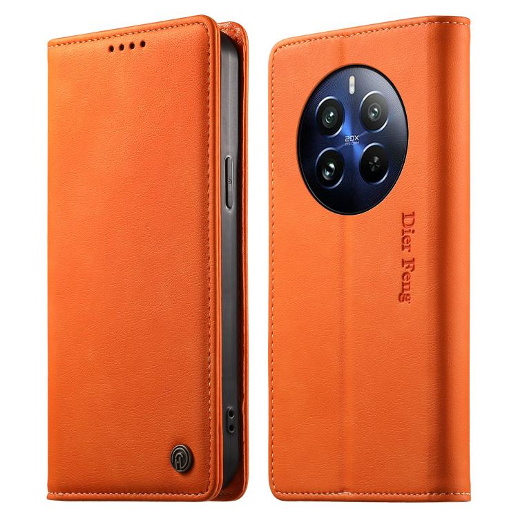Dierfeng Metal Snap Magnetic RFID Vegan Leather Phone Case, For Realme 13 Pro / Realme 13 Pro+, For Realme 12 5G / 12x / C65 5G, For Realme GT 6, For Realme C67 4G / Realme 12 Lite, For Realme 12 Pro / 12 Pro+, For Realme C53 / Narzo N53               ...