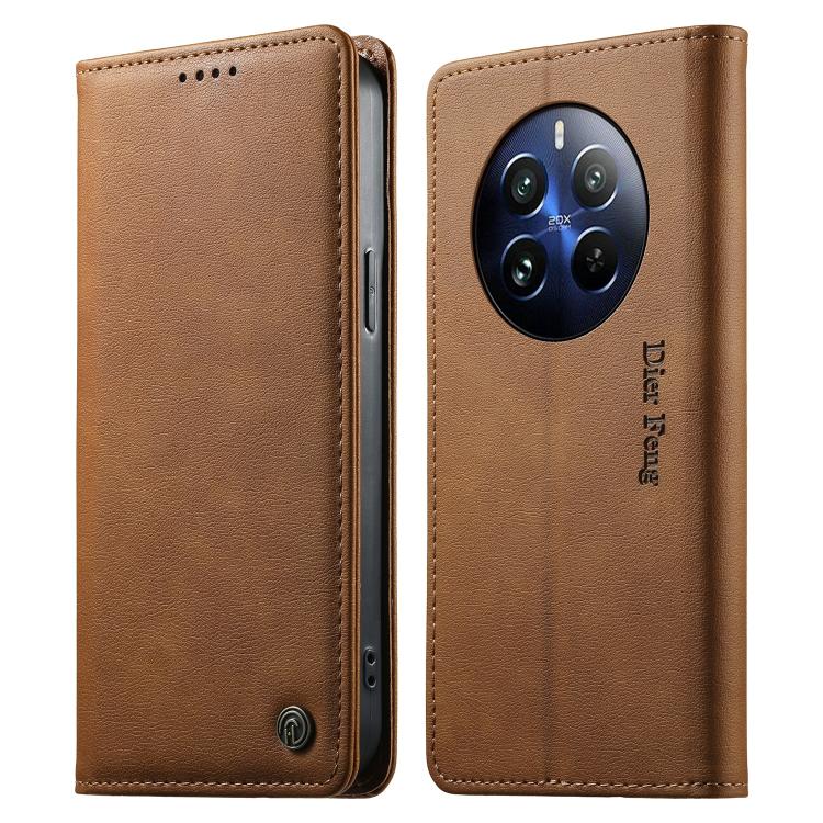 Dierfeng Metal Snap Magnetic RFID Vegan Leather Phone Case, For Realme 13 Pro / Realme 13 Pro+, For Realme 12 5G / 12x / C65 5G, For Realme GT 6, For Realme C67 4G / Realme 12 Lite, For Realme 12 Pro / 12 Pro+, For Realme C53 / Narzo N53               ...