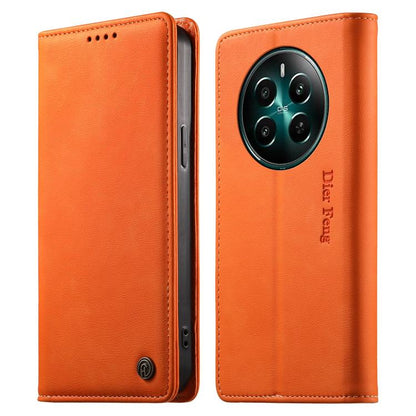 Dierfeng Metal Snap Magnetic RFID Vegan Leather Phone Case, For Realme 16T 5G, For Realme C100 4G, For Realme C85 5G / C83 5G / 15x 5G India, For Realme 16 5G, For Realme 16 Pro+ 5G, For Realme 16 Pro 5G, For Realme C85 Pro 4G, For Realme 15T 5G       ...