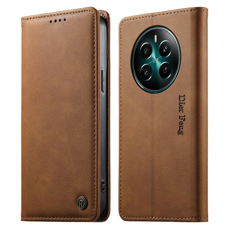 Dierfeng Metal Snap Magnetic RFID Vegan Leather Phone Case, For Realme 16T 5G, For Realme C100 4G, For Realme C85 5G / C83 5G / 15x 5G India, For Realme 16 5G, For Realme 16 Pro+ 5G, For Realme 16 Pro 5G, For Realme C85 Pro 4G, For Realme 15T 5G       ...