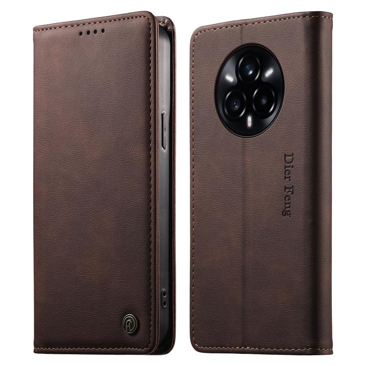 Dierfeng Metal Snap Magnetic RFID Vegan Leather Phone Case, For Realme 16T 5G, For Realme C100 4G, For Realme C85 5G / C83 5G / 15x 5G India, For Realme 16 5G, For Realme 16 Pro+ 5G, For Realme 16 Pro 5G, For Realme C85 Pro 4G, For Realme 15T 5G       ...