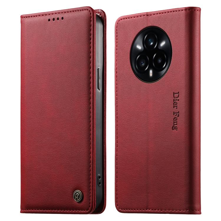 Dierfeng Metal Snap Magnetic RFID Vegan Leather Phone Case, For Realme 16T 5G, For Realme C100 4G, For Realme C85 5G / C83 5G / 15x 5G India, For Realme 16 5G, For Realme 16 Pro+ 5G, For Realme 16 Pro 5G, For Realme C85 Pro 4G, For Realme 15T 5G       ...