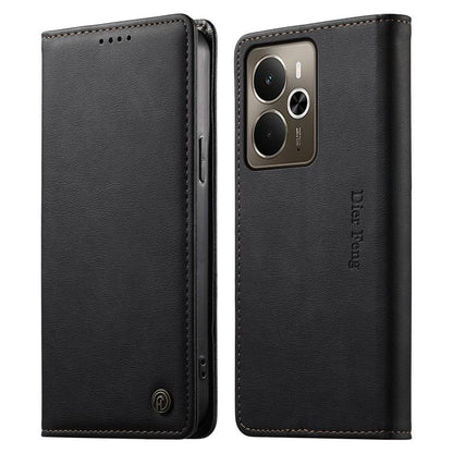 Dierfeng Metal Snap Magnetic RFID Vegan Leather Phone Case, For Realme 16T 5G, For Realme C100 4G, For Realme C85 5G / C83 5G / 15x 5G India, For Realme 16 5G, For Realme 16 Pro+ 5G, For Realme 16 Pro 5G, For Realme C85 Pro 4G, For Realme 15T 5G       ...