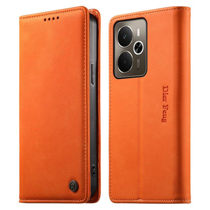 Dierfeng Metal Snap Magnetic RFID Vegan Leather Phone Case, For Realme 16T 5G, For Realme C100 4G, For Realme C85 5G / C83 5G / 15x 5G India, For Realme 16 5G, For Realme 16 Pro+ 5G, For Realme 16 Pro 5G, For Realme C85 Pro 4G, For Realme 15T 5G       ...