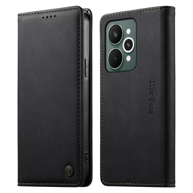 Dierfeng Metal Snap Magnetic RFID Vegan Leather Phone Case, For Realme 16T 5G, For Realme C100 4G, For Realme C85 5G / C83 5G / 15x 5G India, For Realme 16 5G, For Realme 16 Pro+ 5G, For Realme 16 Pro 5G, For Realme C85 Pro 4G, For Realme 15T 5G       ...