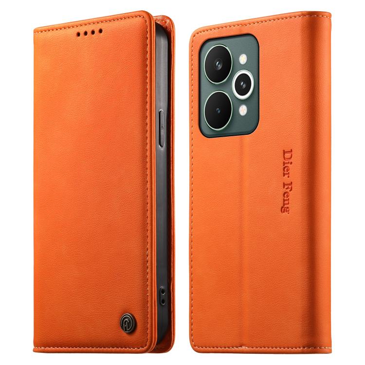 Dierfeng Metal Snap Magnetic RFID Vegan Leather Phone Case, For Realme 16T 5G, For Realme C100 4G, For Realme C85 5G / C83 5G / 15x 5G India, For Realme 16 5G, For Realme 16 Pro+ 5G, For Realme 16 Pro 5G, For Realme C85 Pro 4G, For Realme 15T 5G       ...